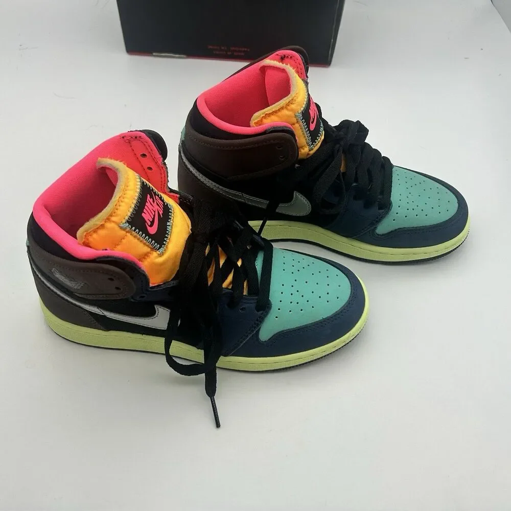 Nike Air Jordan 1 Retro High OG GS Bio Hack 3.5Y 575441-201 Multicolor